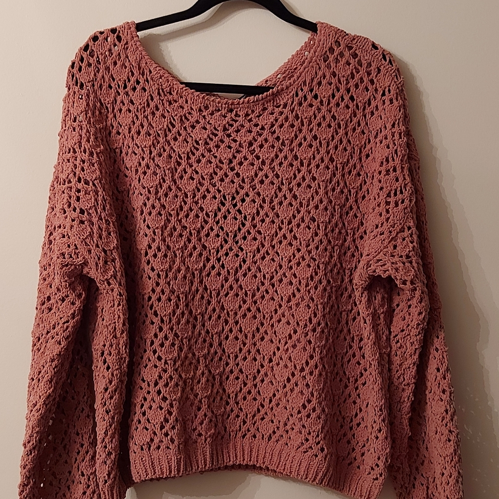 Moon and Madison crocheted sweater
